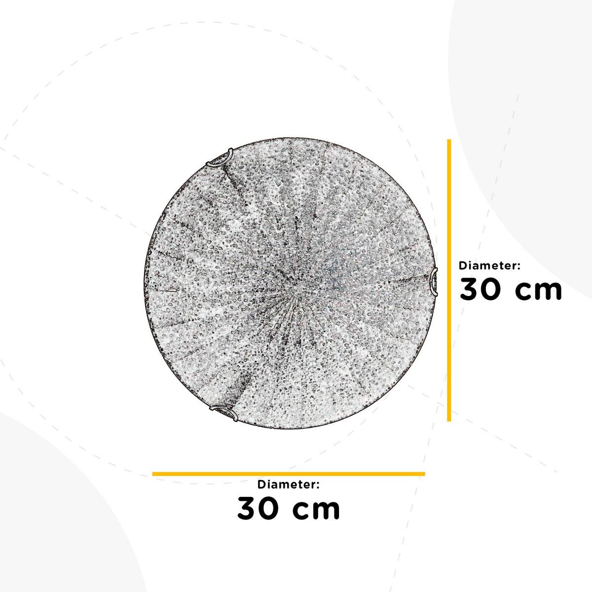 Deckenleuchte Klar L: 30 cm 22w - Klar, Basics, Glas (30/30/9cm)