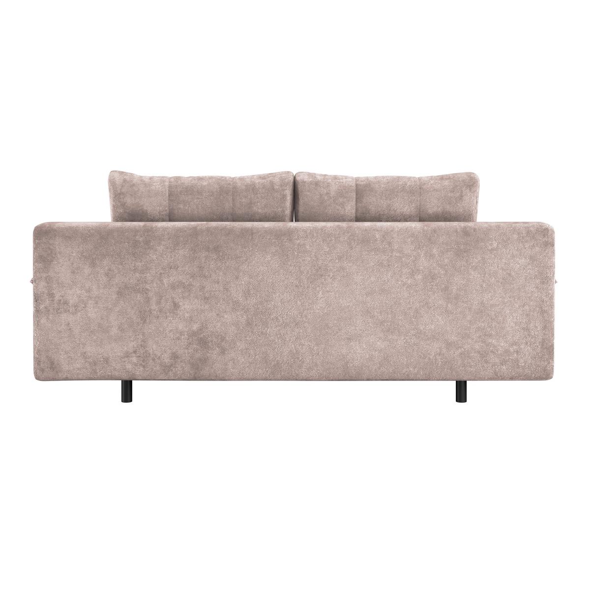 Schlafsofa Perla Rosa B: 203 cm - Schwarz/Rosa, KONVENTIONELL, Textil (203/94/96cm)