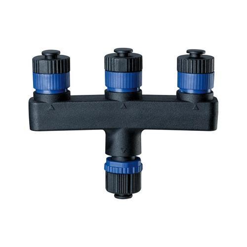 Verteiler Plug & Shine 3 Ausgänge Ip 68 Schwarz - Schwarz, Basics, Kunststoff (9,4/7,5cm) - Paulmann