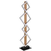 LED-Stehleuchte Dustin - Opal/Schwarz, Natur, Holzwerkstoff/Kunststoff (30,7/18/10,3cm) - Globo