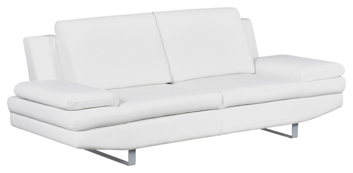 3-Sitzer-Sofa Jovanna, Weiß B: 218 cm - Weiß/Grau, Design, Textil (218/78/88cm) - MID.YOU