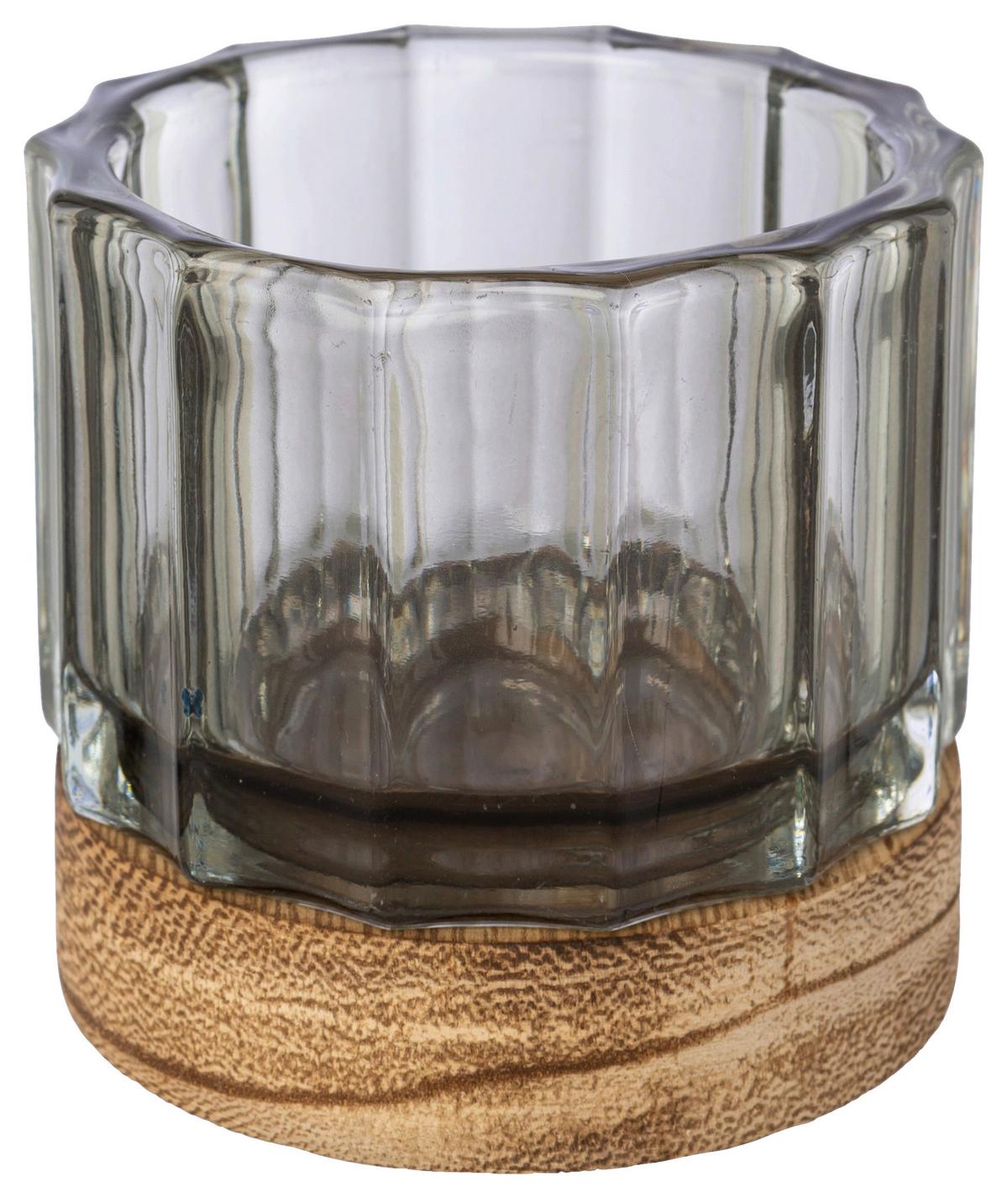 SVIETNIK MAJA II - hnedá/číra, Basics, sklo (8,5/13cm) - Modern Living