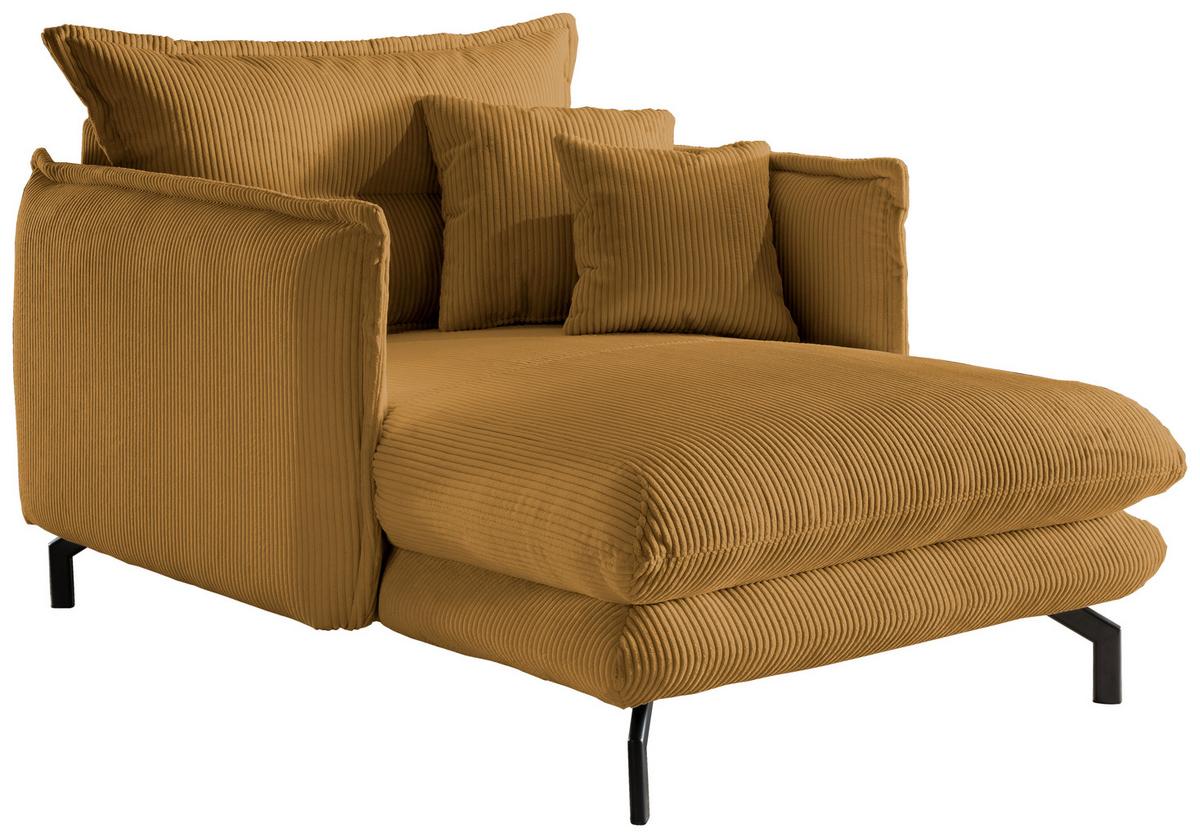 Xxl-sessel Lava Goldfarben B: 111 Cm - Goldfarben/Schwarz, MODERN, Textil (111/101/167cm) - Livetastic