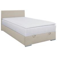 Polsterbett mit Matratze 120x200 Cosi Sandfarben - Sandfarben/Chromfarben, KONVENTIONELL, Holz/Textil (120/200cm)