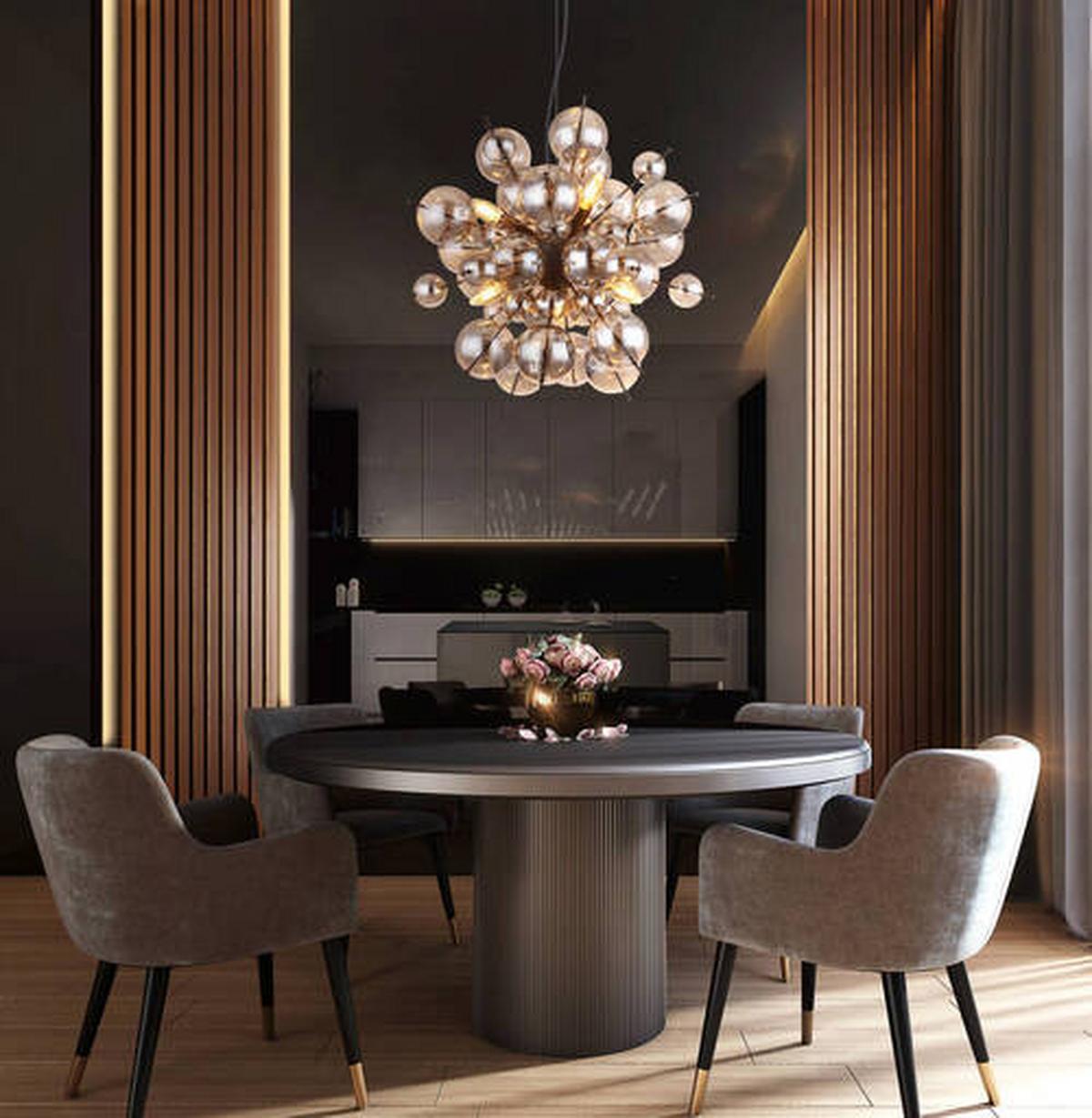 Hängeleuchte 15633hs - Schwarz, Design, Glas/Metall (55/120cm) - Globo