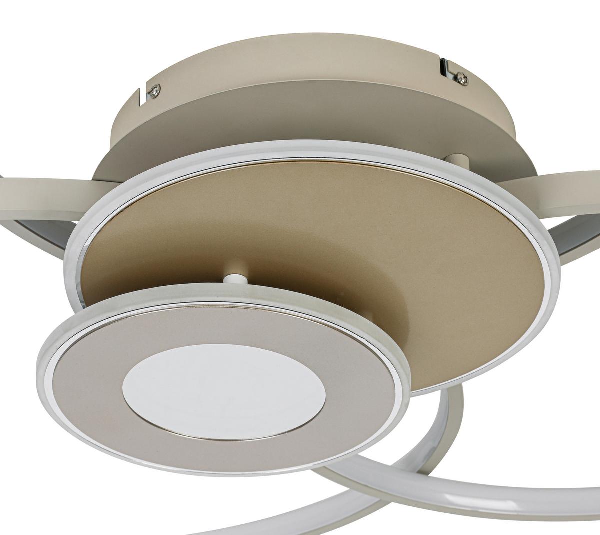 STROPNÍ LED SVÍTIDLO SEHR - pískové barvy/šampaňská, Moderní, kov/plast (74/77/11cm) - Mömax