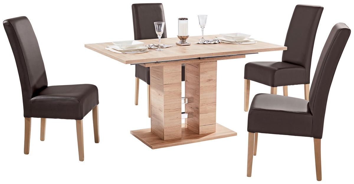 Esstisch Ausziehbar Helena 140-220x90 Cm Eiche Dekor - Eichefarben, KONVENTIONELL, Holzwerkstoff (140-220/76/90cm)