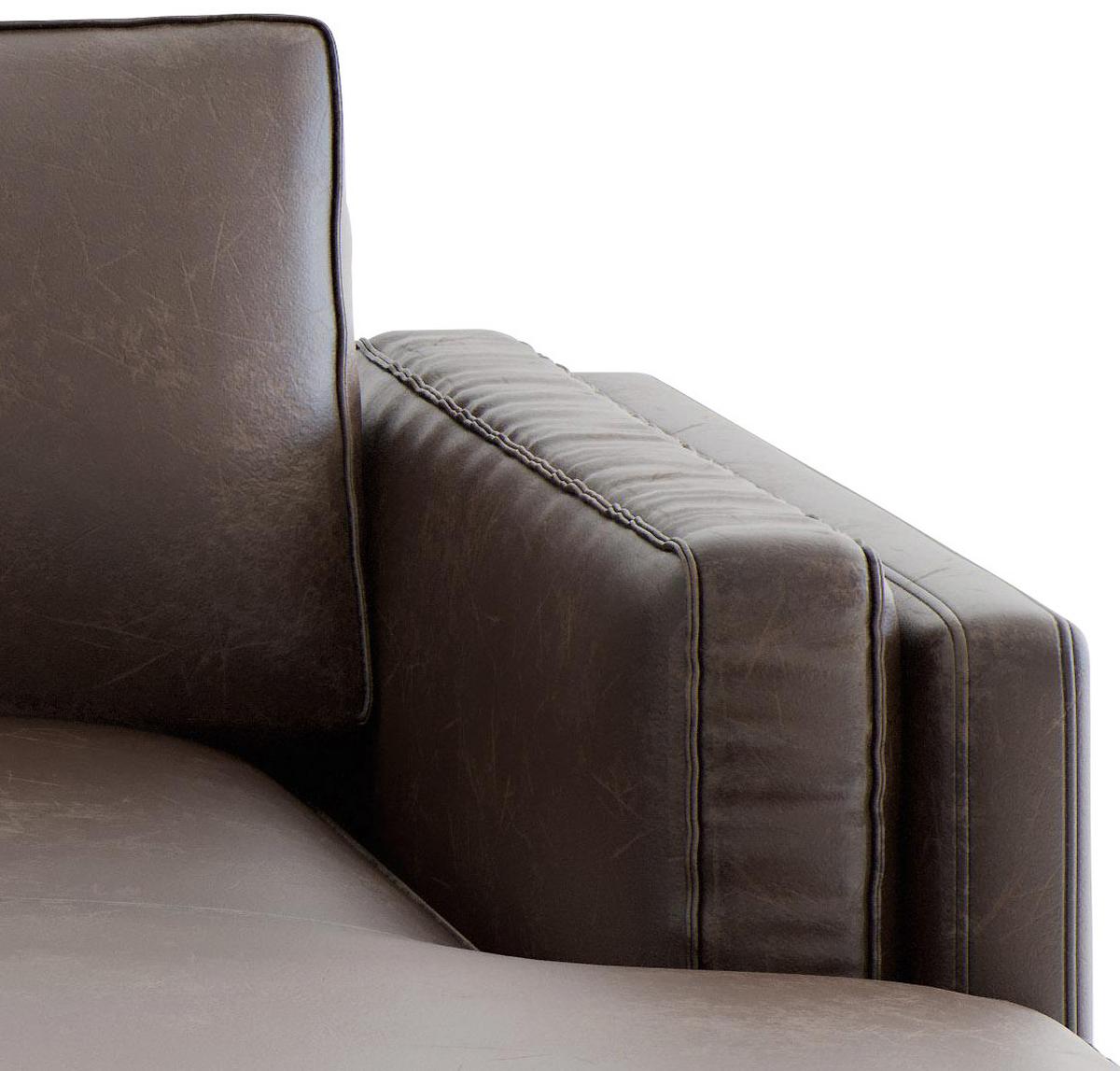 Ecksofa Packo Kastanienbraun S: 265x160 Cm - Kastanienfarben/Schwarz, Design, Textil (265/160cm) - Livetastic