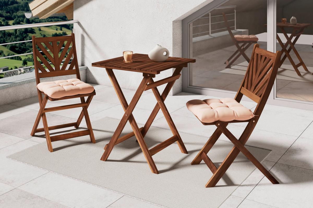 SADA NA BALKON NURI - barvy akácie, Natur, dřevo - Mömax