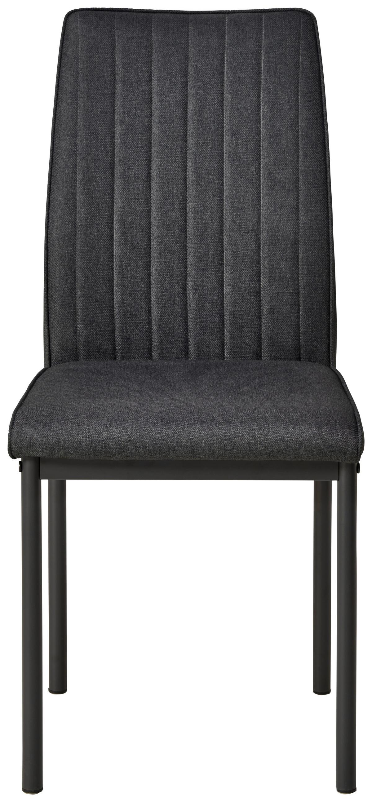 Stuhl-Set Everton - Dunkelgrau/Grau, LIFESTYLE, Textil/Metall (44/91/58cm) - Livetastic