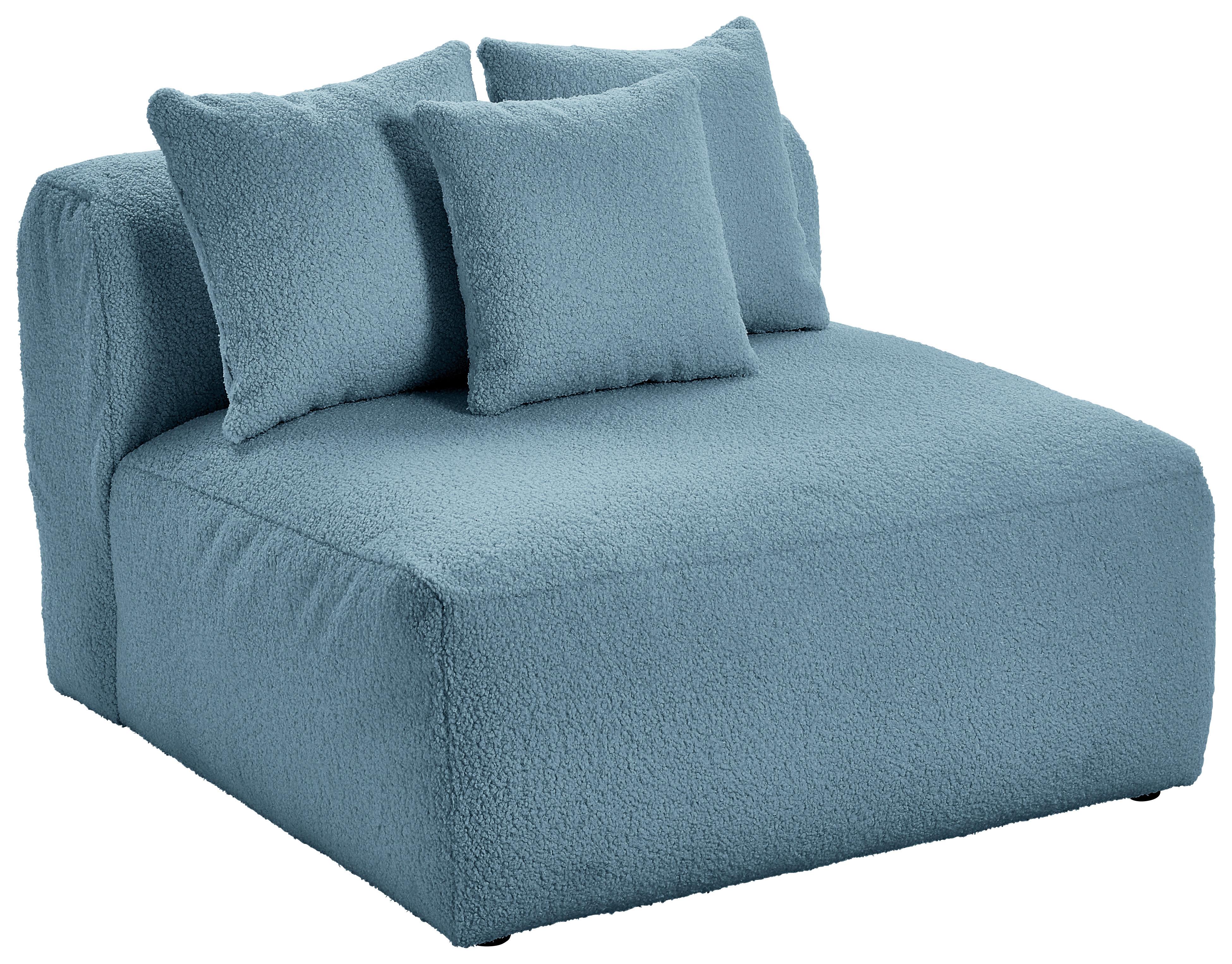 Modul Sofa Bloom 2er-Sofa B: 100 cm Blau - Blau, Trend, Textil (100/70/122cm) - Livetastic