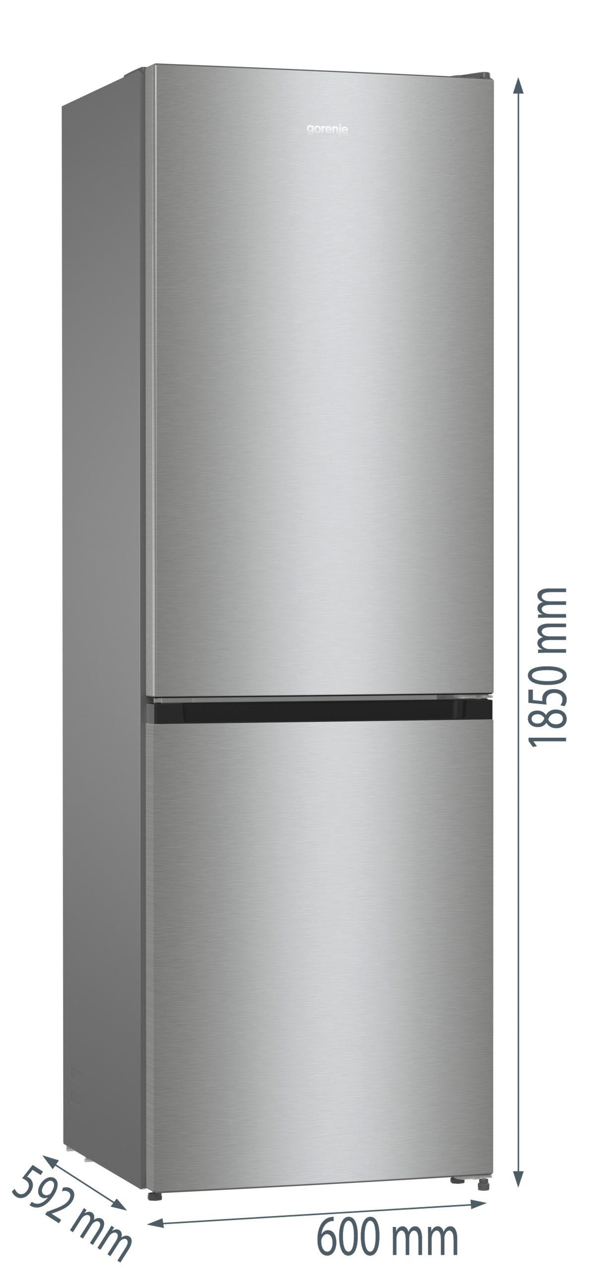 Kühl-gefrier-kombination Nfb612csxl4 - Edelstahlfarben, Basics, Glas/Kunststoff (60/185/59,2cm) - Gorenje