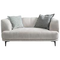 2-Sitzer-Sofa Lou Creme/Schwarz, 166 cm - Creme/Schwarz, Design, Textil (166/77/106cm) - MID.YOU