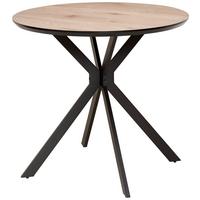 Étkezőasztal Colorado - natúr színű/fekete, Lifestyle, faalapú anyag/fém (100/76/100cm) - Livetastic