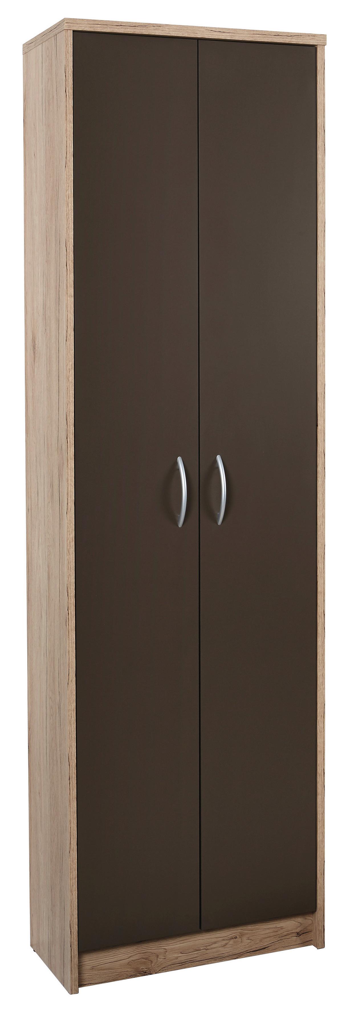Előszoba Szekrény Iza 55/190 Cm *TOP ÁR* - barna/tölgyfa, Konventionell, faalapú anyag (55/190/26cm) - Best Price