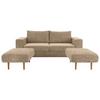 2,5-Sitzer Looks V-2 Braun/Beige - Eichefarben/Beige, Design, Textil (192/96/107cm) - LOOKS by W.Joop