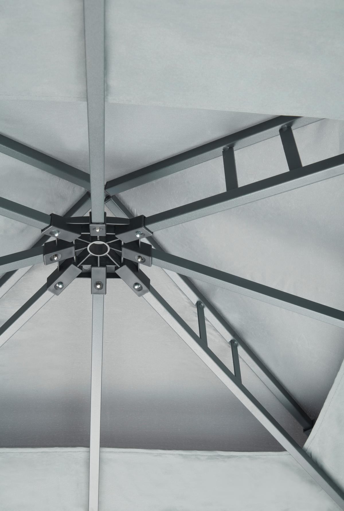 Pavilon Manila - sötétszürke/antracit, Modern, textil/fém (297/267/297cm) - Luca Bessoni