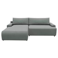 Eckschlafsofa Prag, Grau S: 167x253 cm - Schwarz/Grau, MODERN, Textil (167/253cm) - Trendmanufaktur
