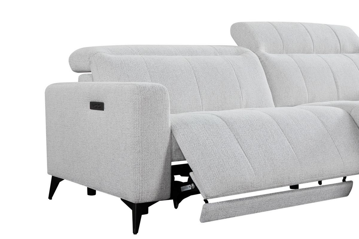 Ecksofa Miami Champagner, S: 254x177cm - Champagner/Schwarz, MODERN, Holz/Textil (254/177cm)