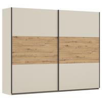 Schwebetürenschrank Neo Champagner Eiche Artisan Dekor - Champagner/Eiche Artisan, MODERN, Holzwerkstoff (261/210/59cm) - Rauch Möbel