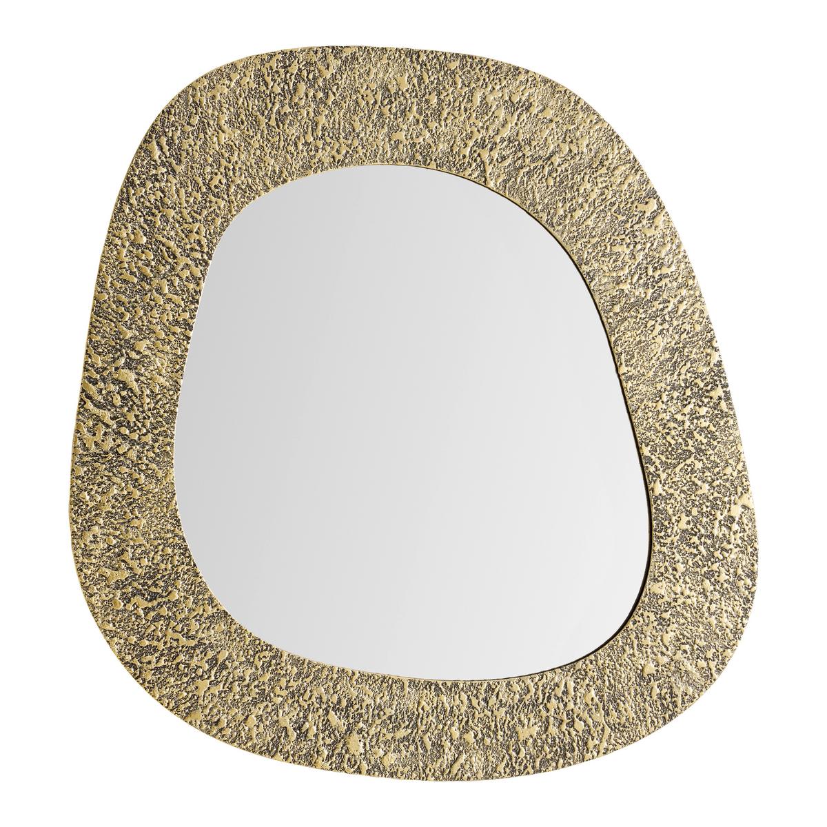 ZRKADLO RAMYA -TREND- - zlatohnedá, Lifestyle, kov/kompozitné drevo (71/79/3cm) - Premium Living