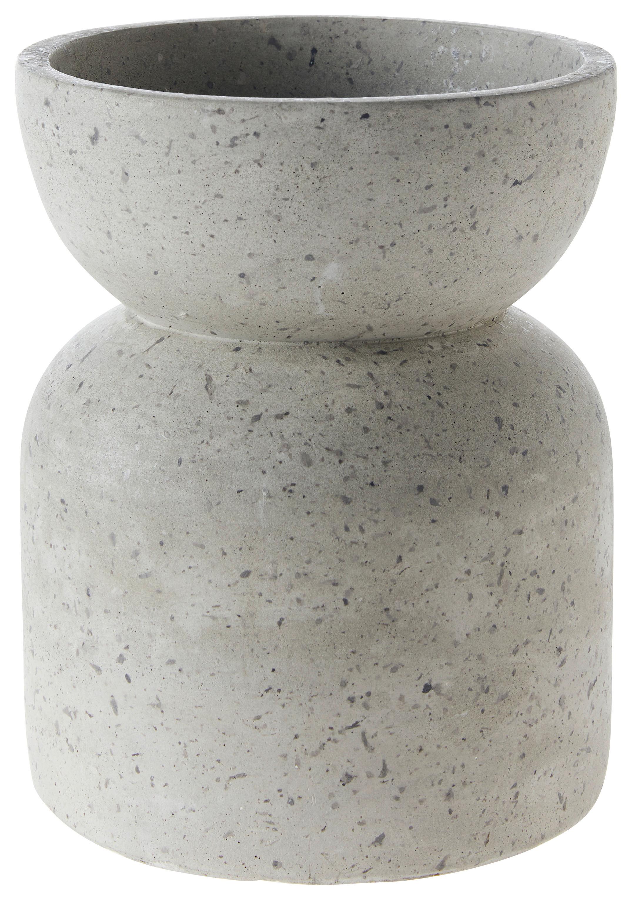 Obal Na Květináč Carmello, V: 20,3cm - světle šedá, Moderní, kámen (16,8/20,3cm) - Modern Living