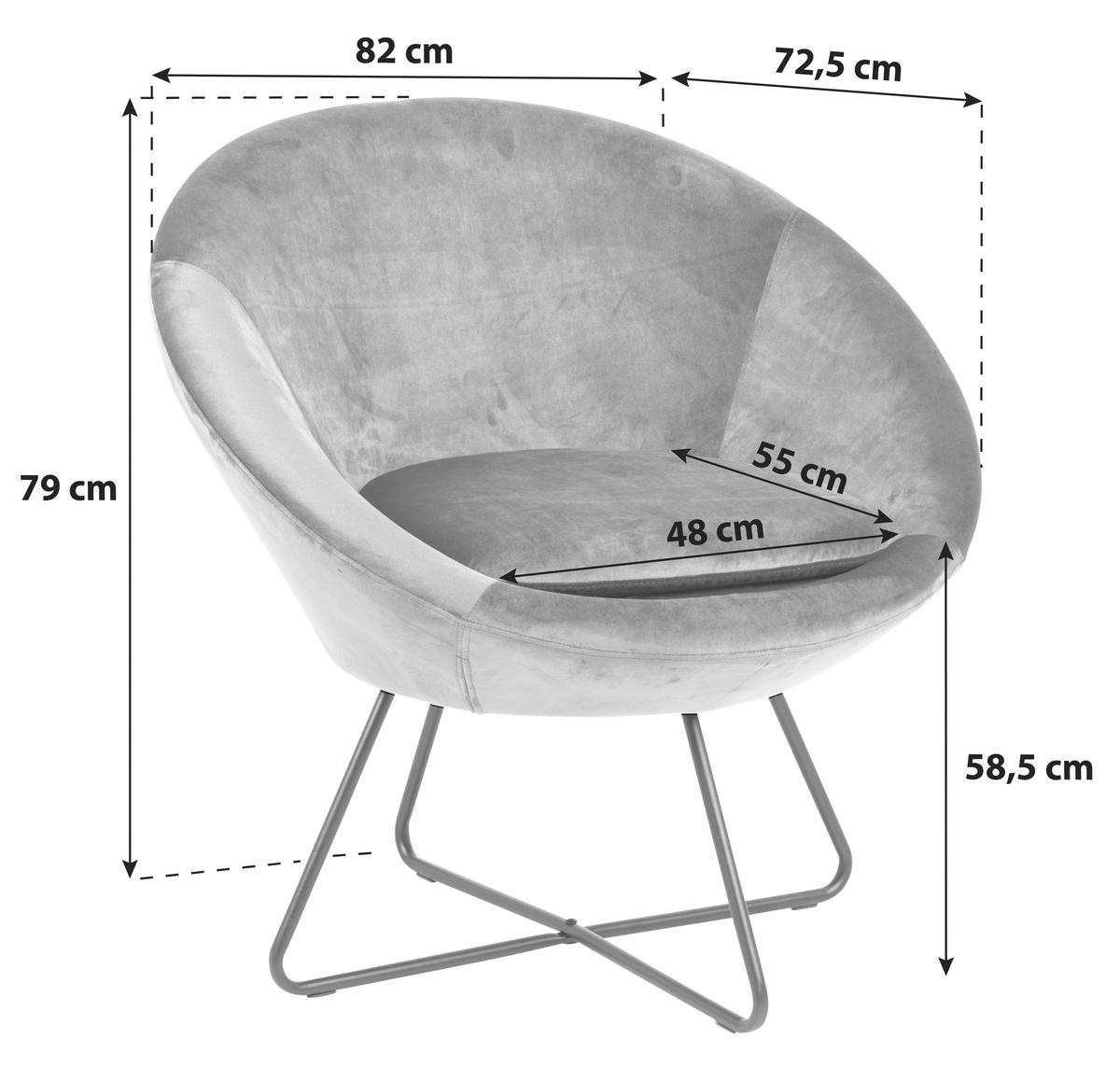 Schalenstuhl Center Dunkelgrün Samt Gepolstert - Dunkelgrün/Schwarz, Trend, Textil (82,0/79,0/72,5cm) - Livetastic