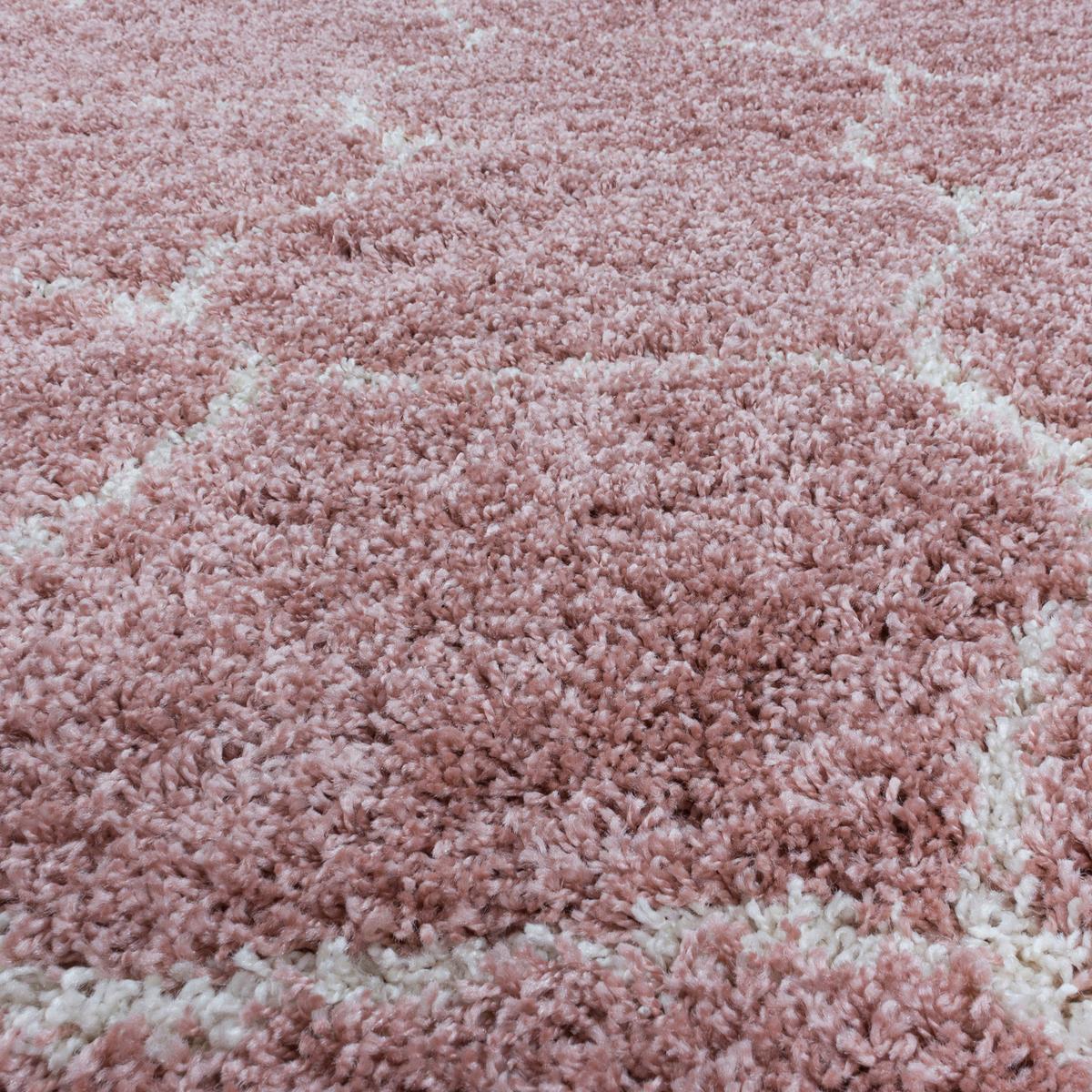 Webteppich Rosa Naturfaser Salsa 80x150 cm - Rosa, Design, Textil (80/150cm)