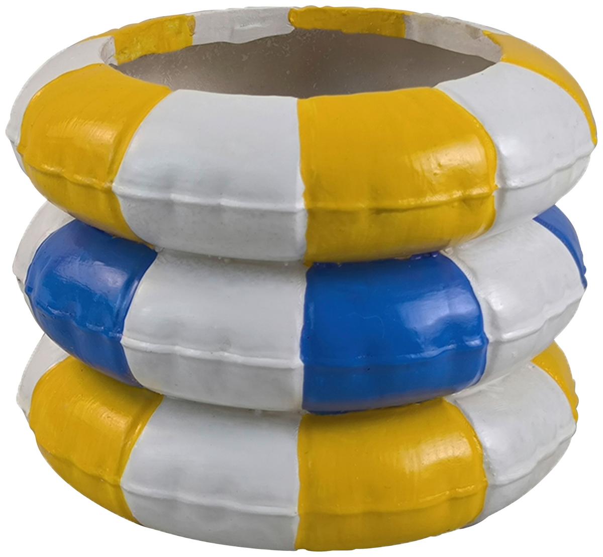 Pflanzentopf Alex - Blau/Gelb, KONVENTIONELL, Kunststoff (12/9cm) - Luca Bessoni