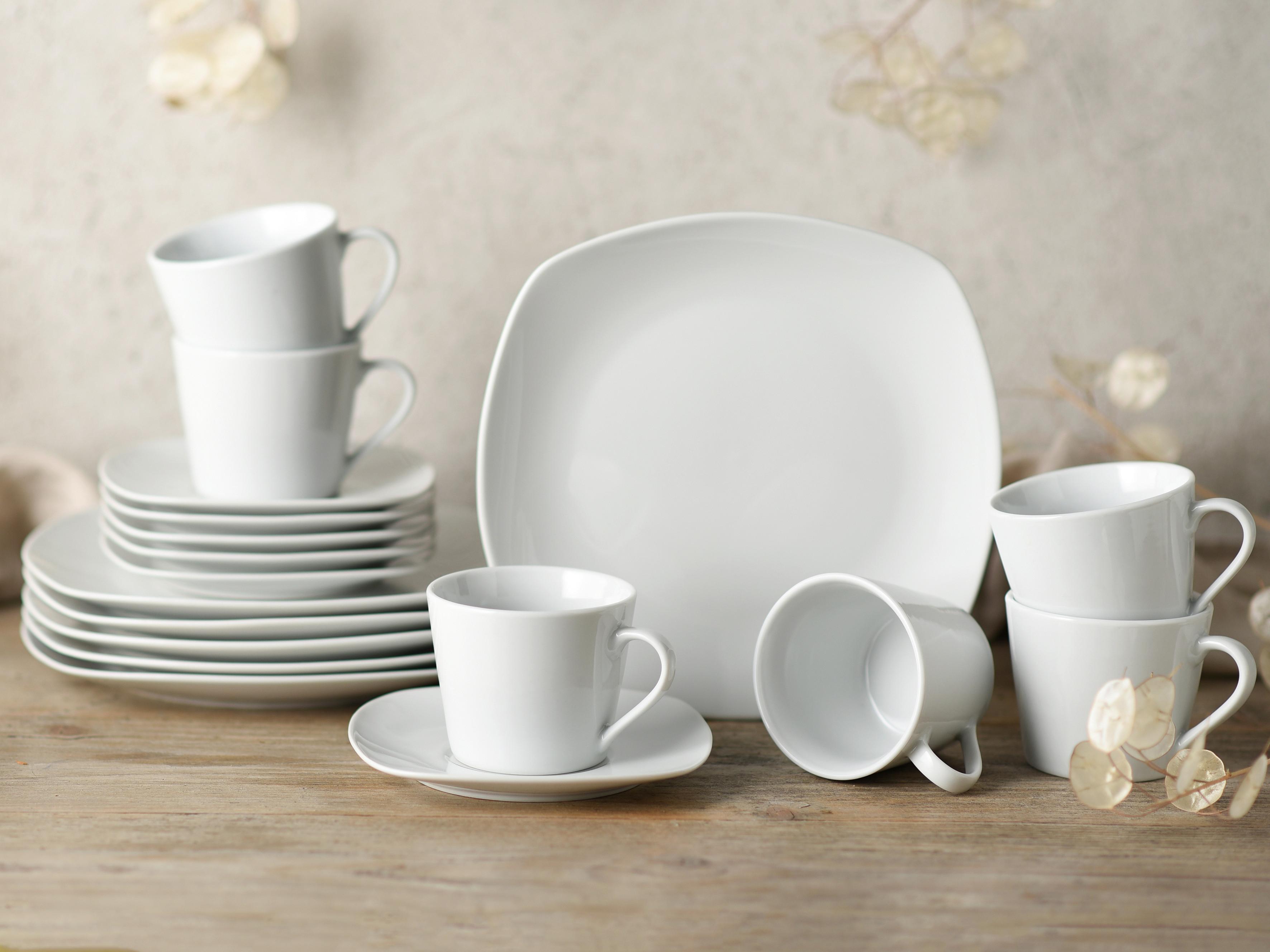 Kaffeeservice Amelie Porzellan 6 Personen - Weiß, Basics, Keramik - Creatable