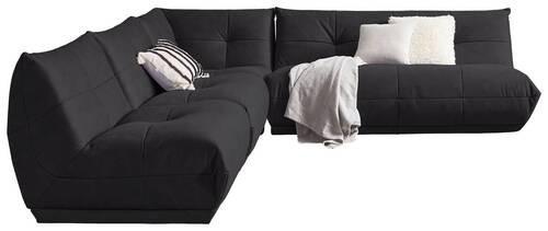 Ecksofa Giselle Schwarz S: 315x285 Cm - Schwarz, Trend, Textil (315/285cm) - Livetastic