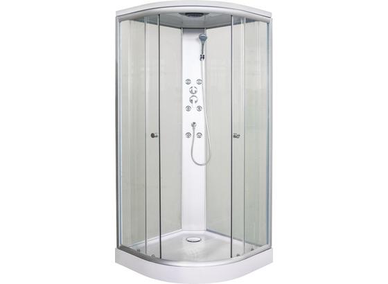 Zuhanykabin Tc01 - Króm/Fehér, konvencionális, Műanyag/Üveg (90/90/210cm) Zuhanykabin Tc01 - Króm/Fehér, konvencionális, Műanyag/Üveg (90/90/210cm)