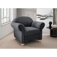 Sessel Torello Anthrazit B: 90cm - Wildeiche/Anthrazit, KONVENTIONELL, Textil (90/84/80cm) - Livetastic