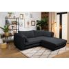 Ecksofa Vivaldi Schwarz S: 240x201 cm - Schwarz, Design, Textil (240/201cm) - MID.YOU