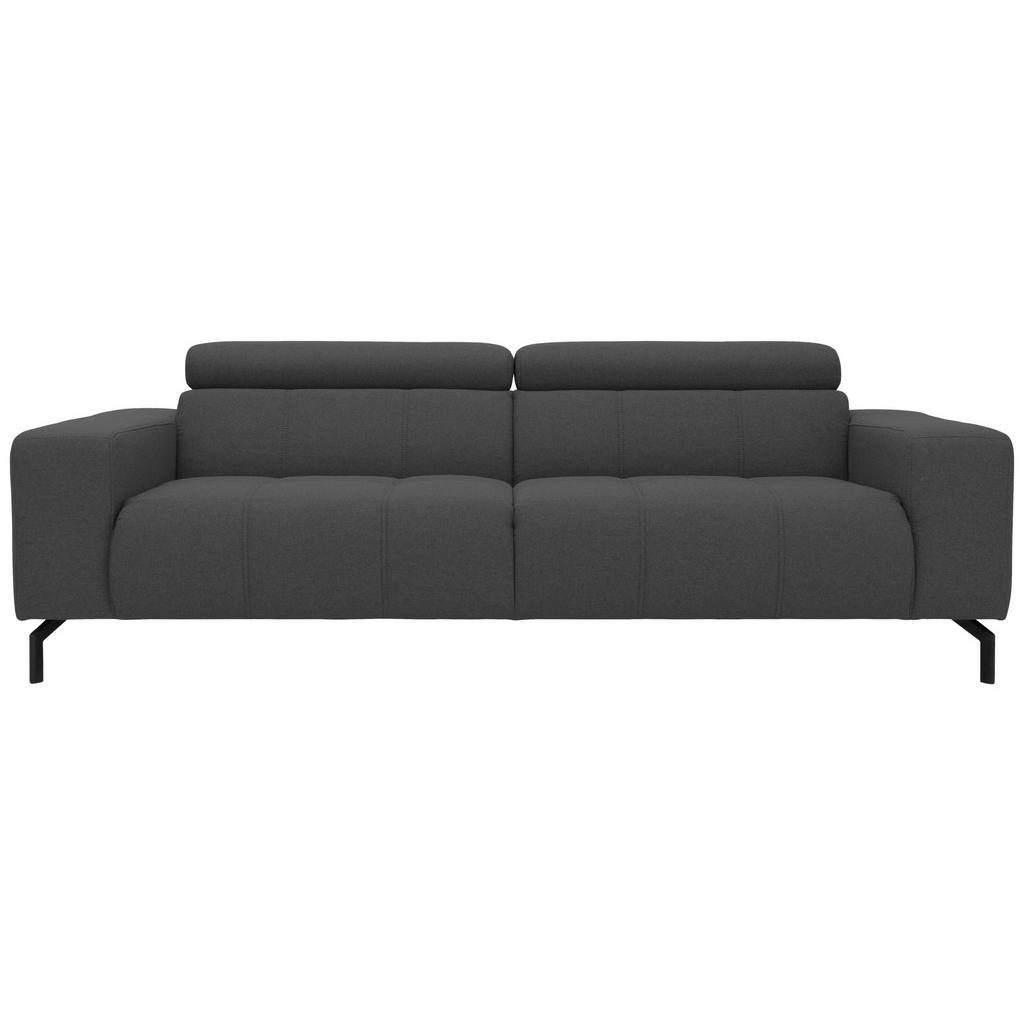 3-Sitzer-Sofa Kopfteil verstellbar Cunelli Grau