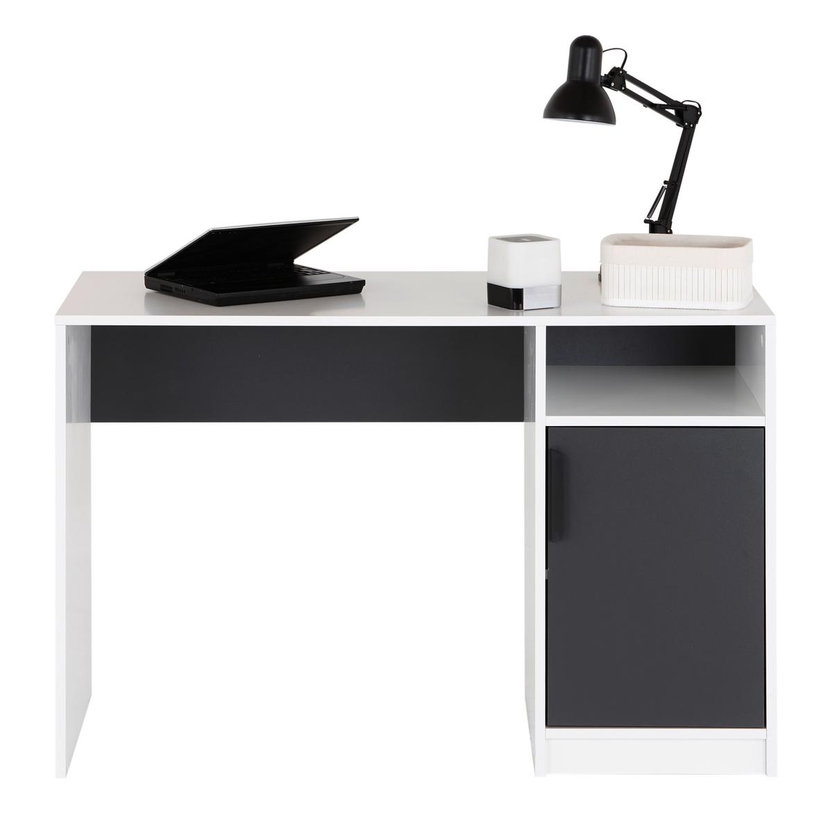 Pokoj pro mládež JUHA - bílá/antracitová, Moderní, kompozitní dřevo (281/200/52cm) - Based