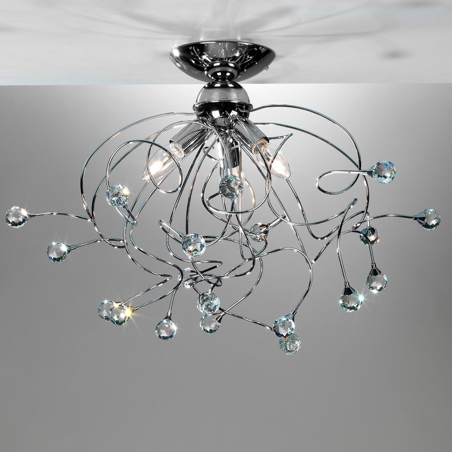 Deckenleuchte 4726/pl3 - Chromfarben, KONVENTIONELL, Glas/Metall (55/45cm)