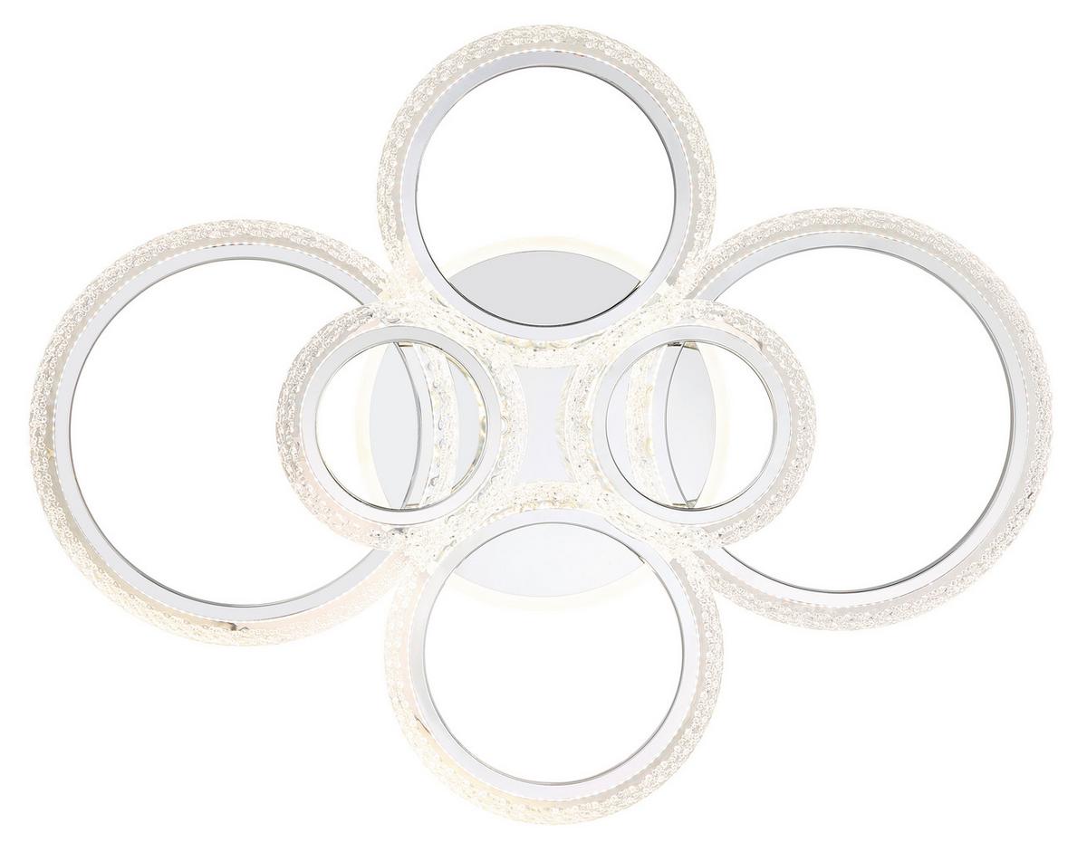 LED-Deckenleuchte Memory-Funktion - Klar/Chromfarben, Design, Kunststoff/Metall (78/60,5/11,5cm) - Globo