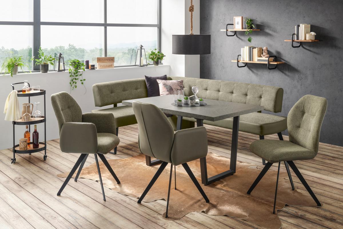 ŽIDLE S PODRUČKAMI STORM - černá/zelená, Moderní, kov/textil (57/96,5/63cm) - Premium Living