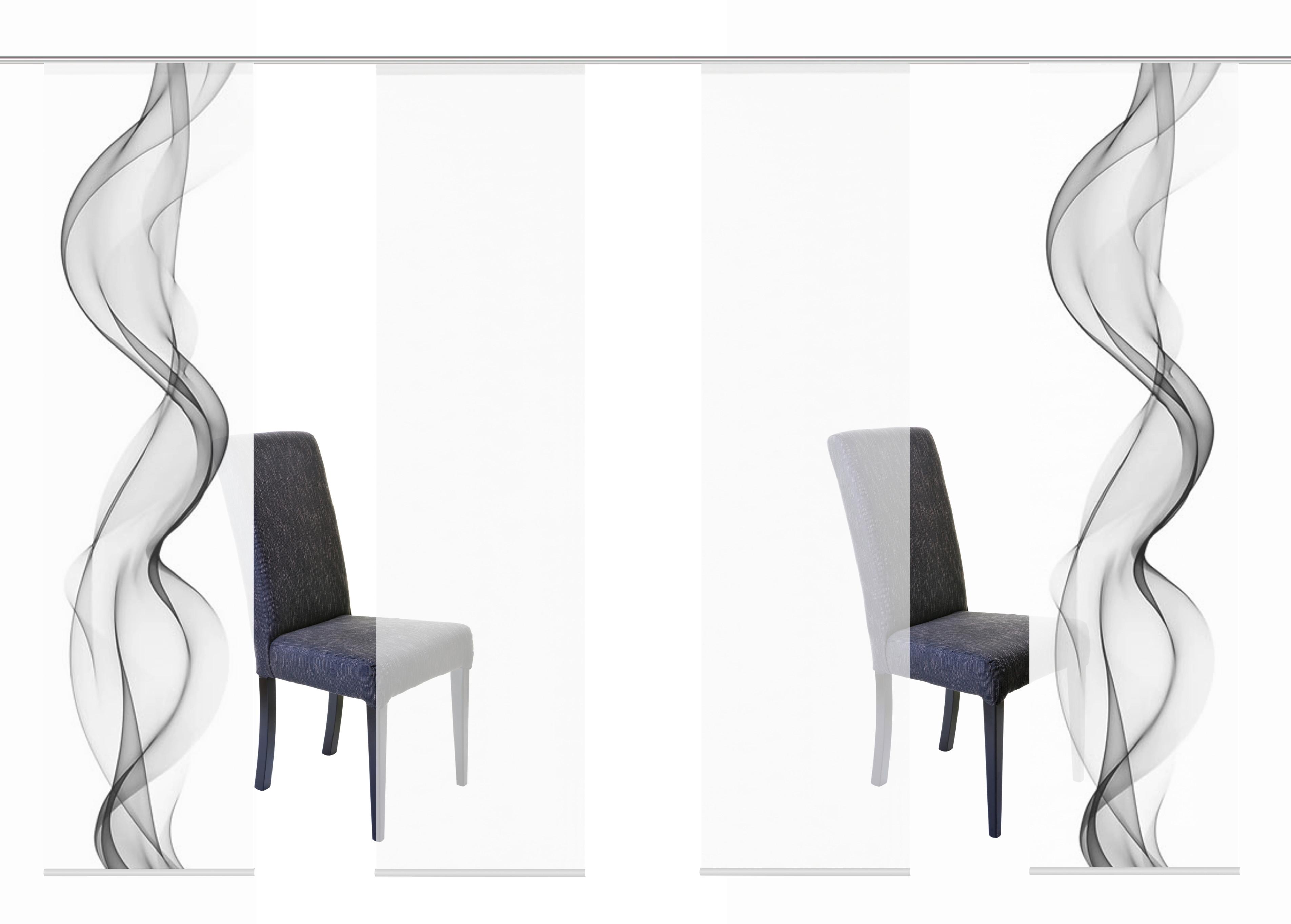 Flächenvorhang Grau B: 60 Cm - Grau, Design, Textil (4x60/245cm)