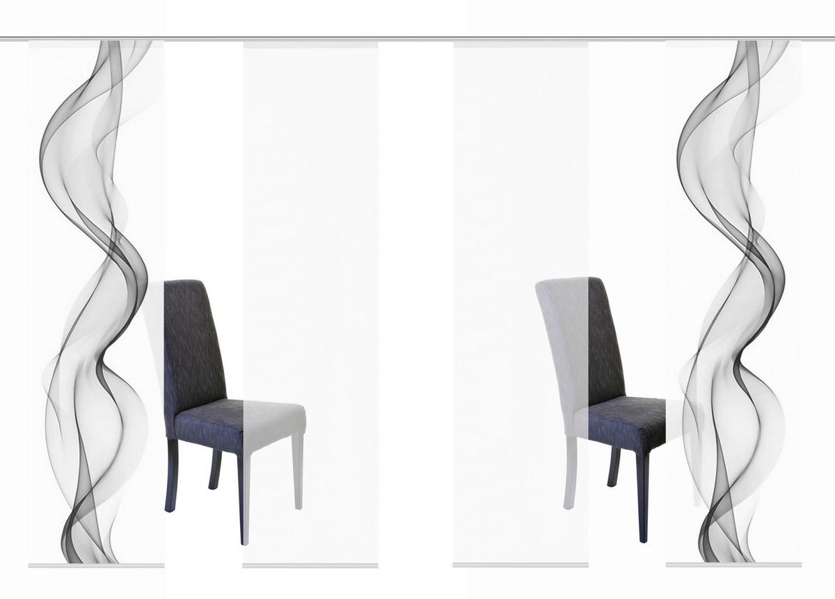 Flächenvorhang Grau B: 60 Cm - Grau, Design, Textil (4x60/245cm)