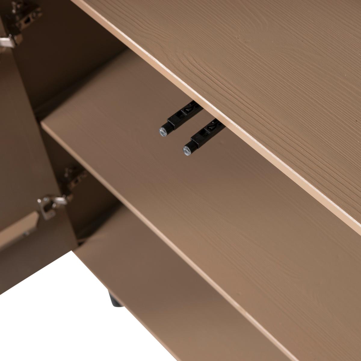 Kommode Cadiz Schlammfarben B: 85cm - Schlammfarben/Schwarz, Design, Holz (85/135/40cm) - Livetastic