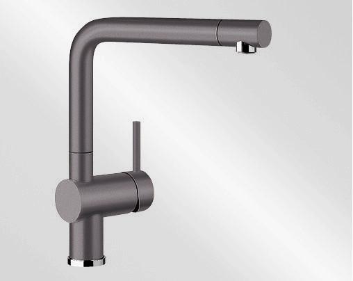 Küchenarmatur Blanco Linus Grau Schwenkbar, Hochdruck - Grau, Metall (28,4cm)