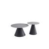 Couchtischset Dustin Grau, Schwarz D:70/50cm - Schwarz/Grau, Design, Stein/Metall (70/50/40/46/70/50cm) - Livetastic