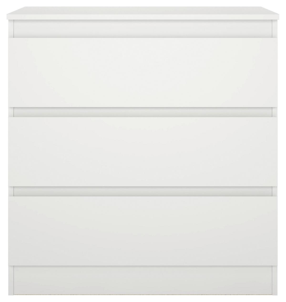 Kommode Mara 2 Weiß B: 77 Cm - Weiß, Trend, Holz (77/80,4/42cm)