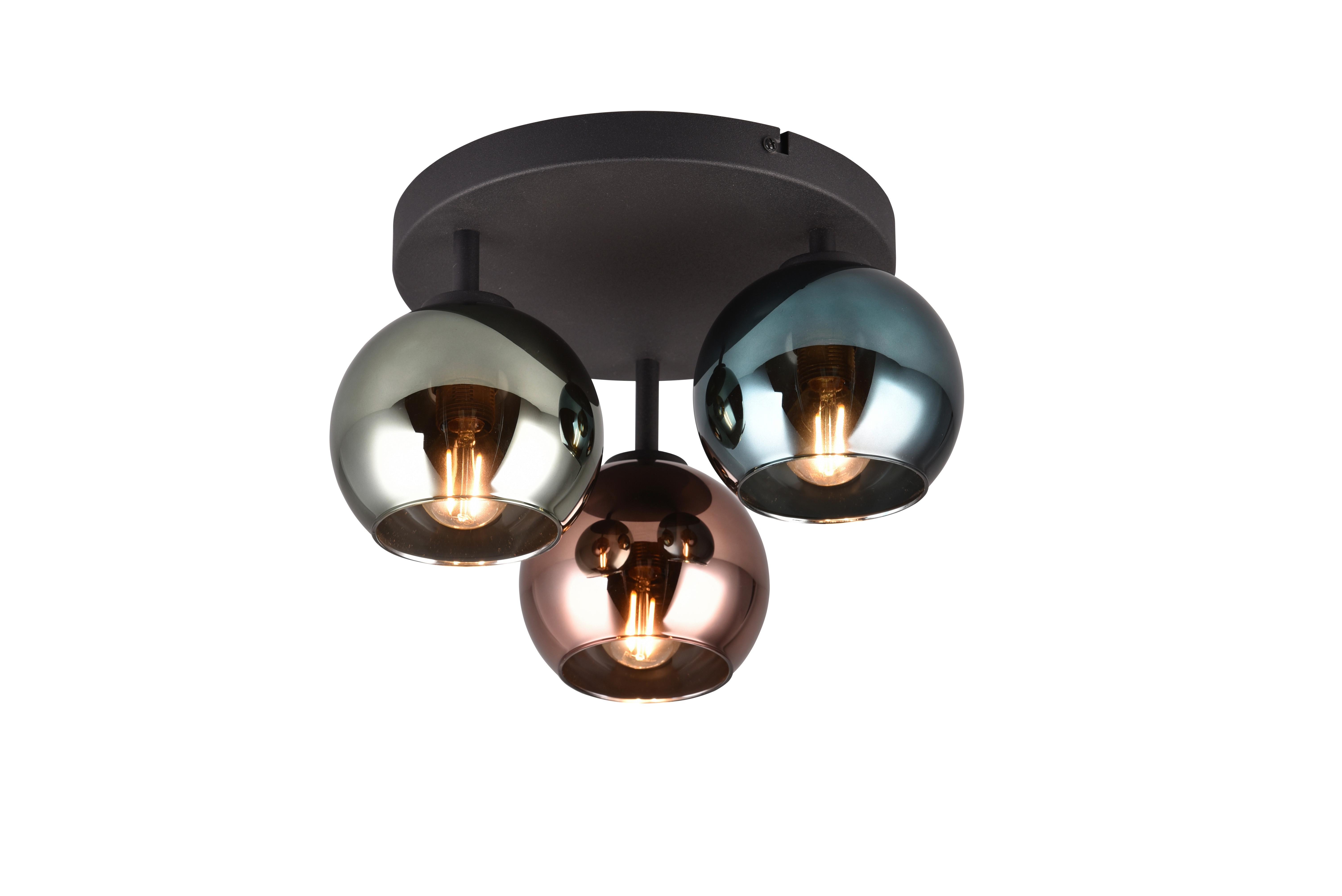 Deckenleuchte R61303017 Sheldon - Blau/Multicolor, Design, Glas/Metall (33/20cm)