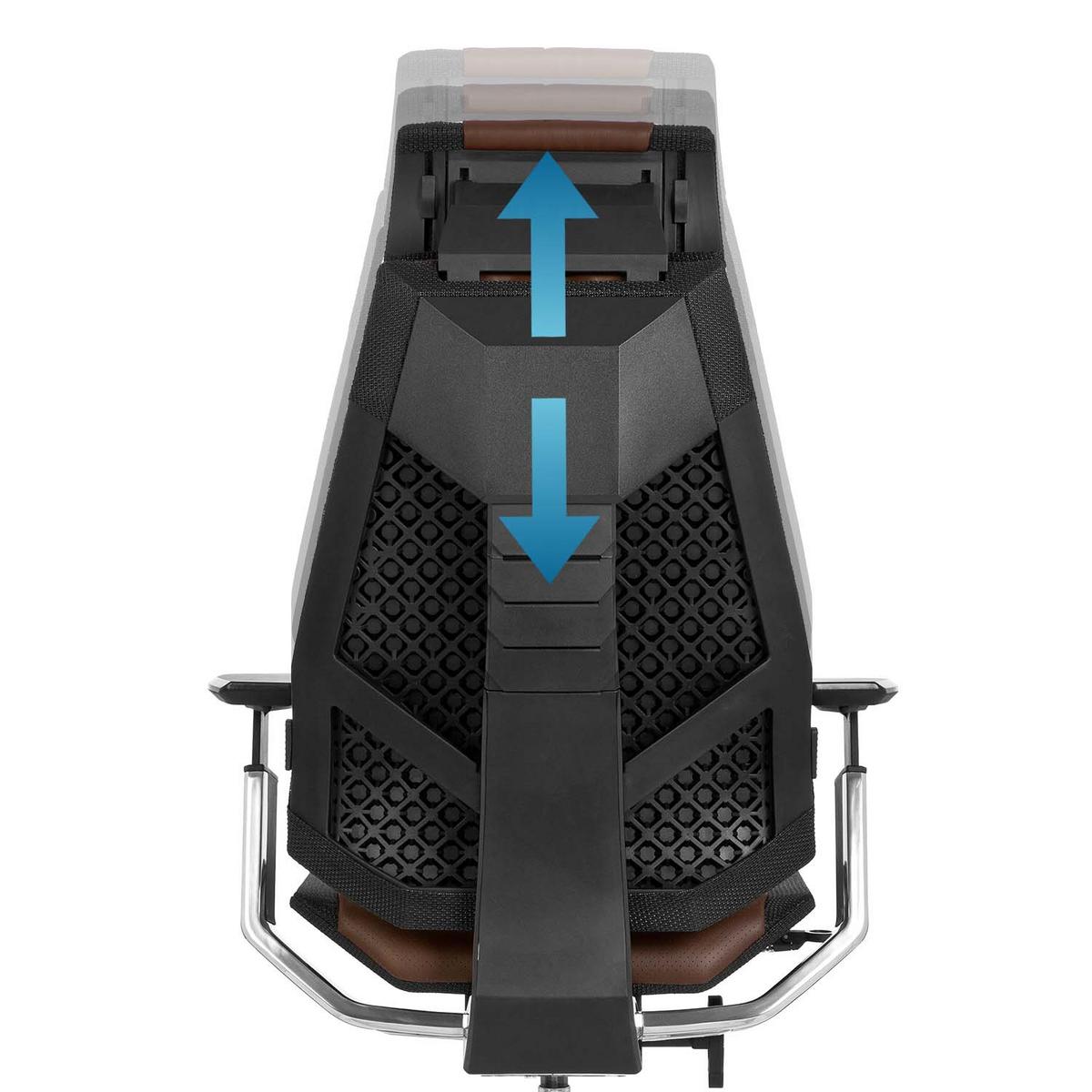 Drehstuhl Genidia Pro Braun/Schwarz - Alufarben/Schwarz, MODERN, Leder/Kunststoff (57/119/46cm) - MID.YOU