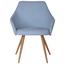 Stuhl Betty Hellblau - Braun/Hellblau, MODERN, Textil/Metall (51/86/55cm) - Ombra