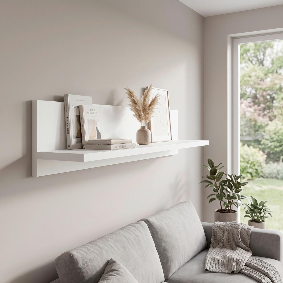 WANDREGAL Avanti Weiß B: 100 cm - Weiß, MODERN, Holzwerkstoff (100/22/20cm) - Hom`in