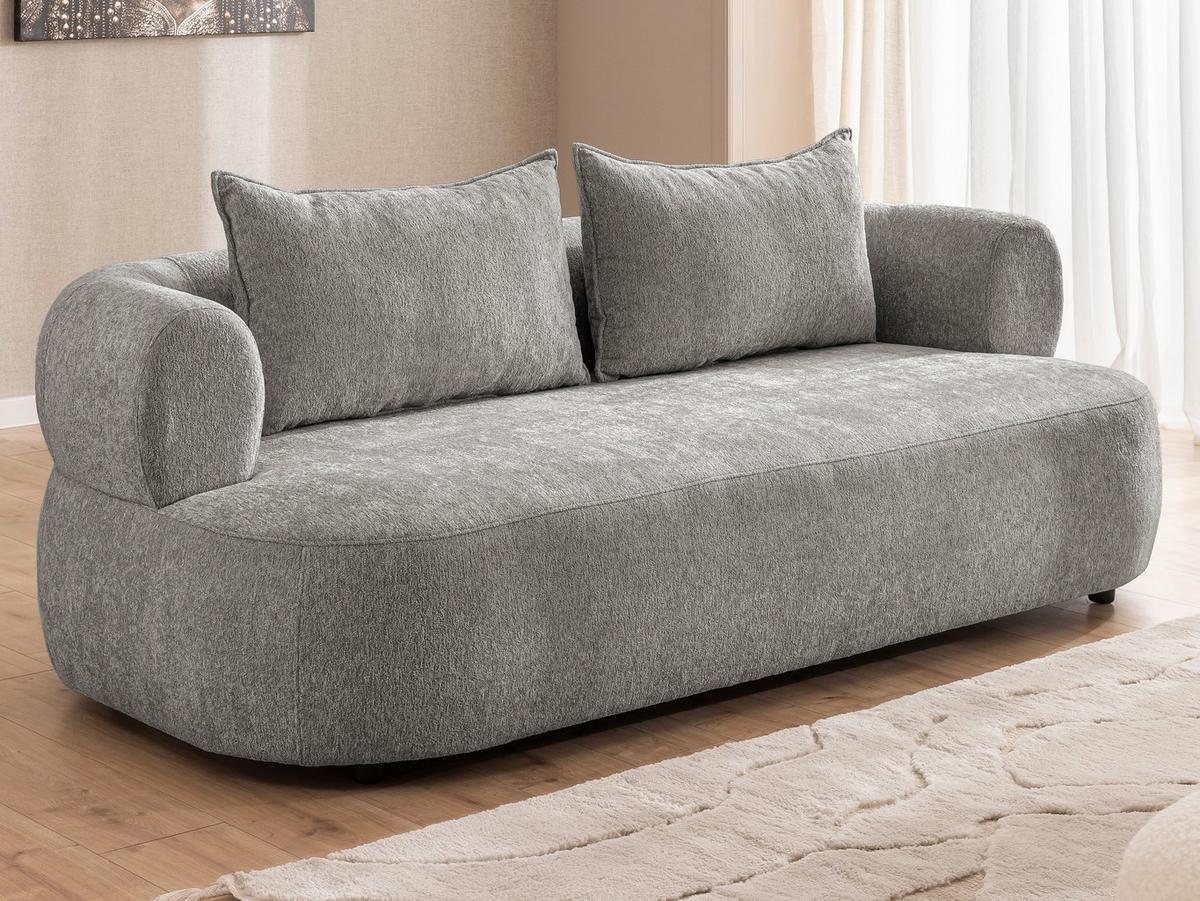 3-sitzer-sofa Ferro Grau B: 200 Cm - Schwarz/Grau, Design, Textil (200/76/96cm) - Livetastic